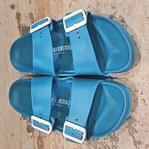 GUC Birkenstock Teal Slides Size 39 L8 M6